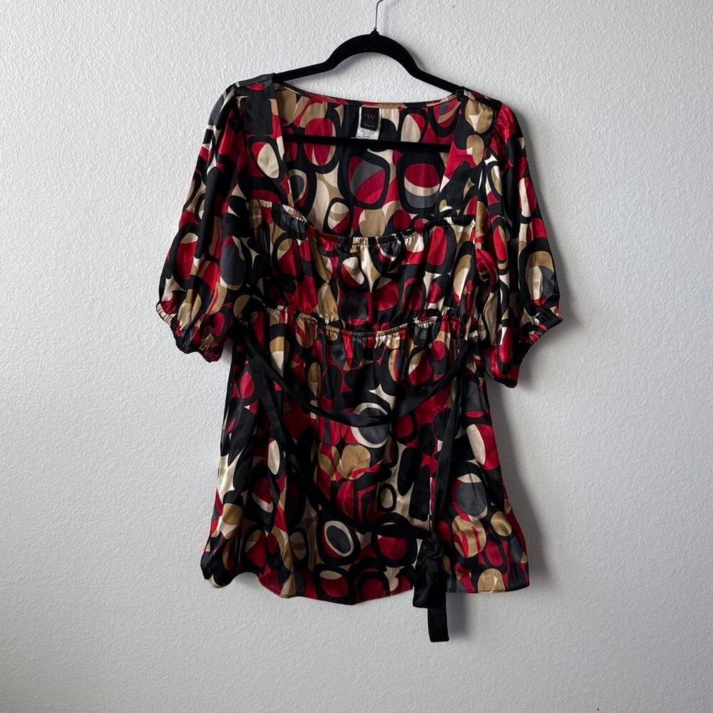 Vintage satin baby doll top